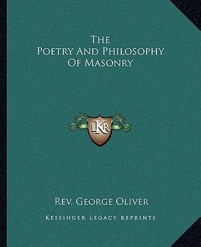 portada the poetry and philosophy of masonry (in English)
