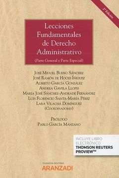 portada Lecciones Fundamentales de Derecho Administrativo (Papel + E-Book): (Parte General y Parte Especial)