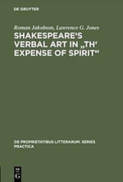 portada shakespeare`s verbal art in the experience of spirit