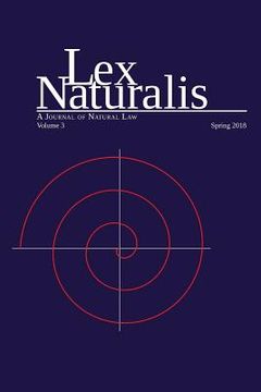portada Lex Naturalis Volume 3: A Journal of Natural Law (en Inglés)