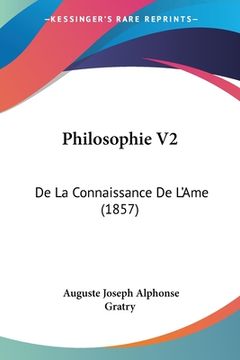 portada Philosophie V2: De La Connaissance De L'Ame (1857) (in French)