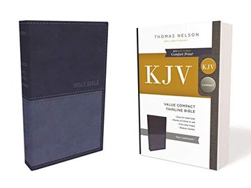 portada Kjv, Value Thinline Bible, Compact, Leathersoft, Blue, red Letter Edition, Comfort Print: Holy Bible, King James Version (in English)
