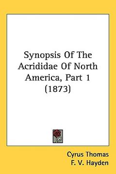 portada synopsis of the acrididae of north america, part 1 (1873) (en Inglés)