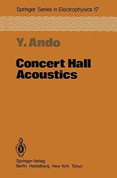 portada concert hall acoustics (en Inglés)
