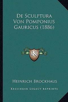 portada De Sculptura Von Pomponius Gauricus (1886) (in German)