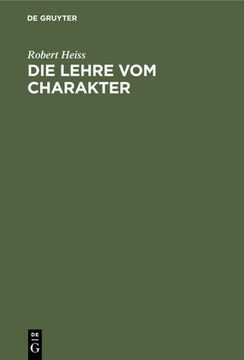 portada Die Lehre vom Charakter (en Alemán)
