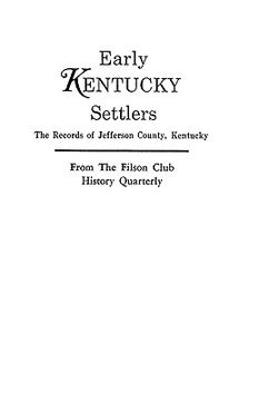 portada early kentucky settlers (en Inglés)