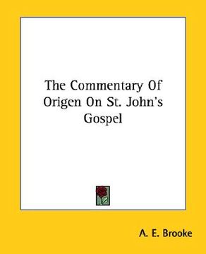portada the commentary of origen on st. john's gospel (en Inglés)