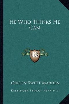 portada he who thinks he can (in English)