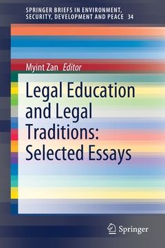 portada Legal Education and Legal Traditions: Selected Essays (in English)