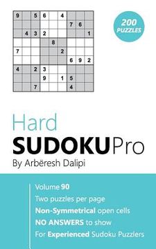 portada Hard Sudoku Pro: Book for Experienced Puzzlers (200 puzzles) Vol. 90 (in English)