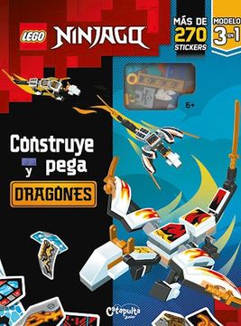 portada LEGO NINJAGO CONSTRUYE Y PEGA: DRAGONES