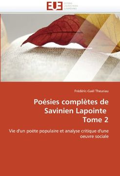 portada Poesies Completes de Savinien Lapointe Tome 2