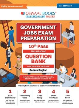 portada Oswaal Government Exams Question Bank 10th Pass General English for 2024 Exam