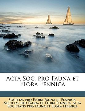 portada acta soc. pro fauna et flora fennica volume 3 (en Inglés)