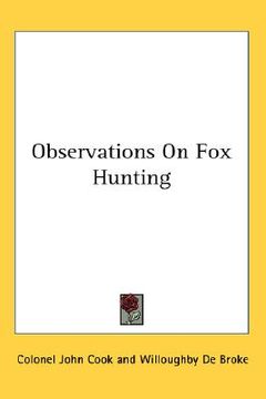 portada observations on fox hunting (en Inglés)
