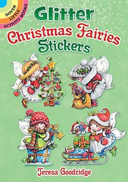 portada Glitter Christmas Fairies Stickers (Dover Sticker Books) (en Inglés)