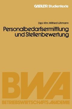 portada Personalbedarfsermittlung und Stellenbewertung (en Alemán)