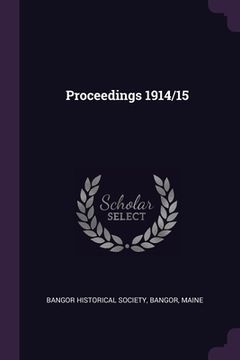 portada Proceedings 1914/15 (en Inglés)