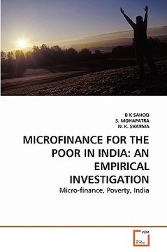 portada microfinance for the poor in india: an empirical investigation (en Inglés)