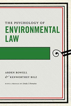 portada The Psychology of Environmental law (Psychology and the Law)