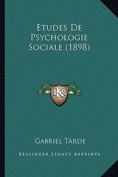 portada Etudes De Psychologie Sociale (1898) (en Francés)