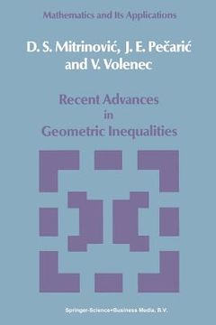 portada recent advances in geometric inequalities (en Inglés)