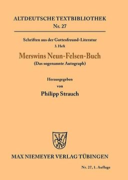 portada Schriften aus der Gottesfreund-Literatur (Altdeutsche Textbibliothek) (en Alemán)