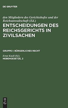portada Entscheidungen des Reichsgerichts in Zivilsachen, Nebengesetze, 2 (in German)