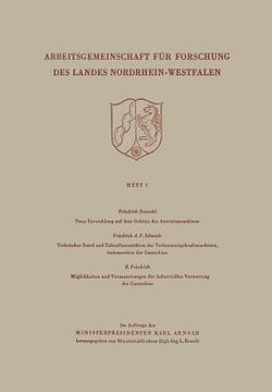 portada Arbeitsgemeinschaft Für Forschung Des Landes Nordrhein-Wesfalen (en Alemán)