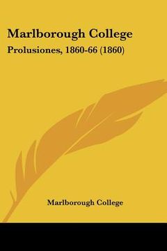 portada marlborough college: prolusiones, 1860-66 (1860) (en Inglés)