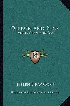 portada oberon and puck: verses grave and gay
