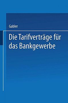 portada Die Tarifvertrage Fur Das Bankgewerbe (en Alemán)