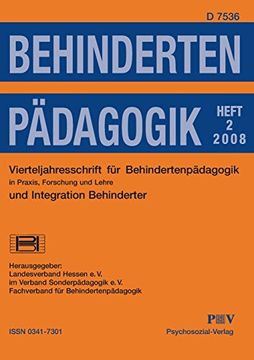 portada Behindertenpädagogik - Vierteljahresschrift für Behindertenpädagogik und Integration Behinderter in Praxis, Forschung und Lehre (German Edition)