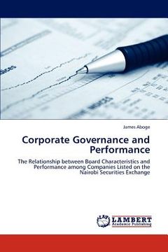 portada corporate governance and performance (en Inglés)