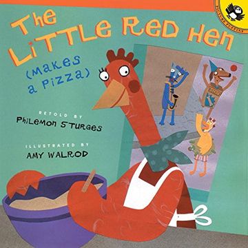 portada The Little red hen Makes a Pizza (Picture Puffins) (en Inglés)