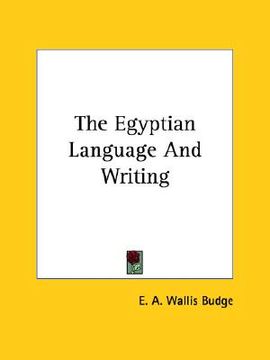 portada the egyptian language and writing (in English)