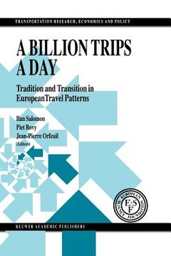portada a billion trips a day: tradition and transition in european travel patterns (en Inglés)