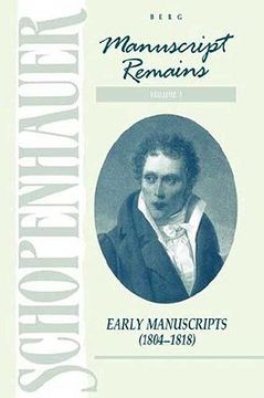 portada schopenhauer: manuscript remains, volume 1