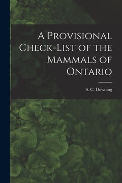 portada A Provisional Check-list of the Mammals of Ontario (in English)