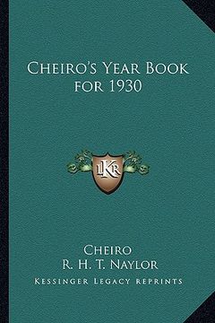 portada cheiro's year book for 1930
