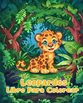 portada Libro Para Colorear de Leopardos: Páginas Simples Para Colorear de Leopardos Para Niños de 1 a 3 Años