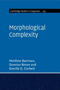 portada Morphological Complexity (Cambridge Studies in Linguistics, Series Number 153) (in English)