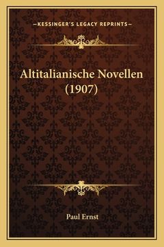 portada Altitalianische Novellen (1907) (en Alemán)