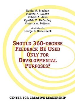portada should 360-degree feedback be used only for developmental purposes? (in English)