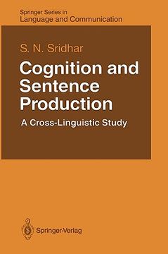 portada cognition and sentence production (en Inglés)