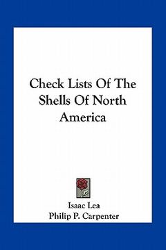 portada check lists of the shells of north america (en Inglés)