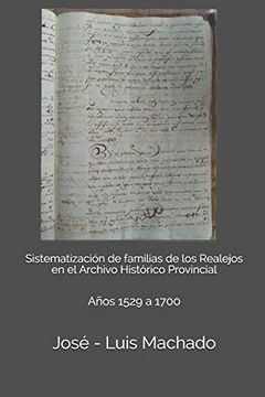 portada Sistematización de Familias de los Realejos en el Archivo Histórico Provincial: Años 1529 a 1700