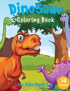 portada Dinosaur Coloring Book: For Kids Ages 3-8 (en Inglés)