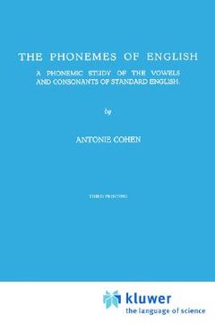 portada the phonemes of english: a phonemic study of the vowels and consonants of standard english (in English)